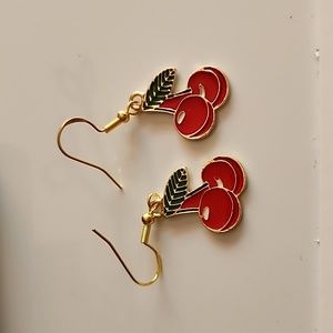 Cherry earrings Perfect   925 post